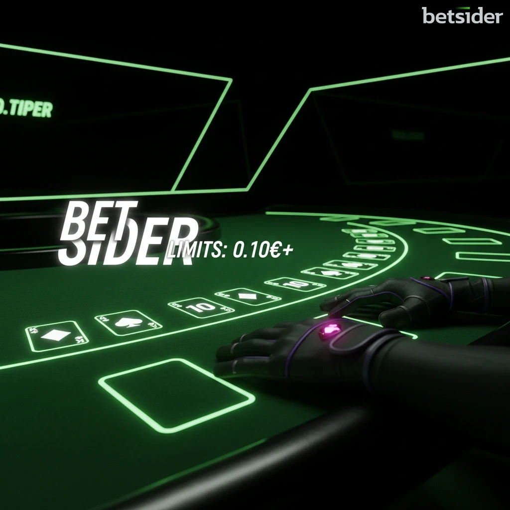 Un croupier reale gestisce un tavolo di blackjack live, trasmesso in streaming su Betsider.
