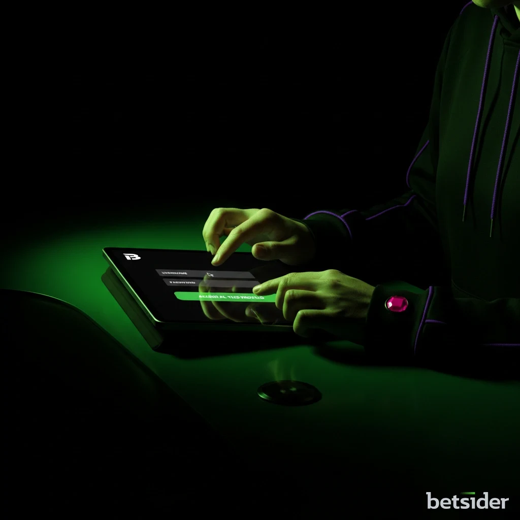 Campi di inserimento username e password per il login a Betsider.