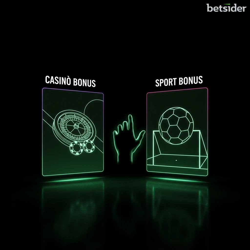 La sezione scommesse di Betsider con in evidenza le quote valide per il bonus di benvenuto.