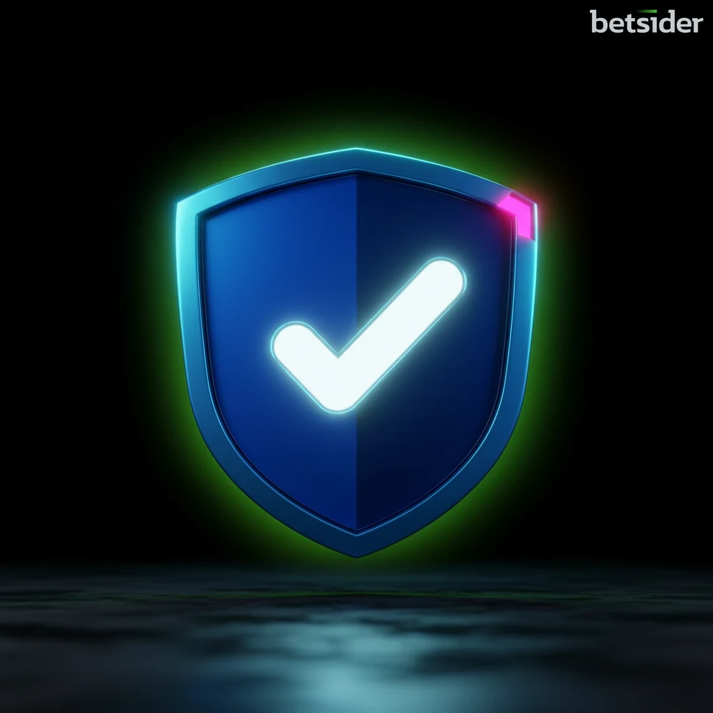 Scudo stilizzato che simboleggia la sicurezza e la licenza di gioco di Betsider